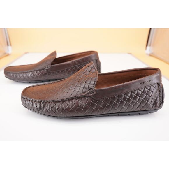 To Boot New York Bahama Dark Brown Leather Woven Men\'s loafers Size 9 Driver main image 6